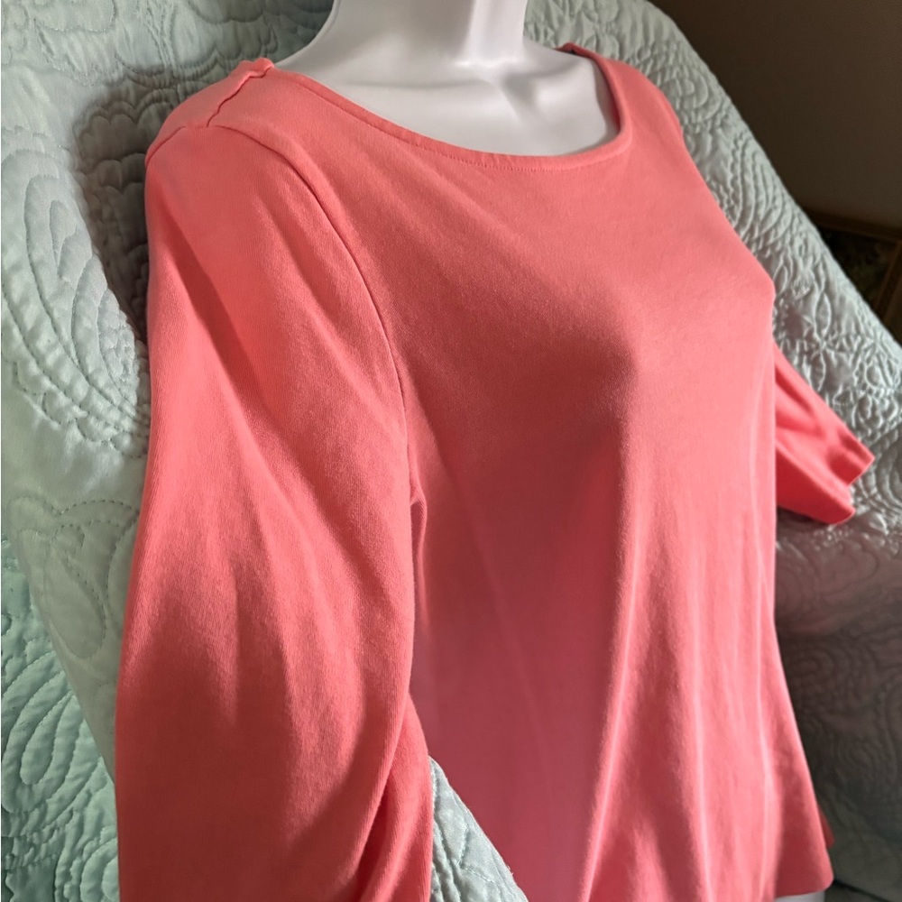Lands' End Coral Long Sleeve Tee